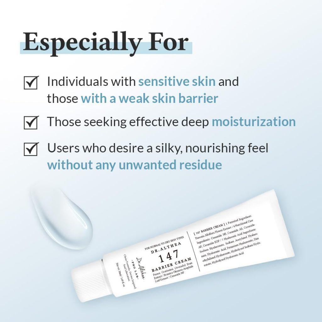 Dr. Althea 147 Barrier Cream 50ml - Soothing Barrier Repair Cream for Damaged Skin Barrier