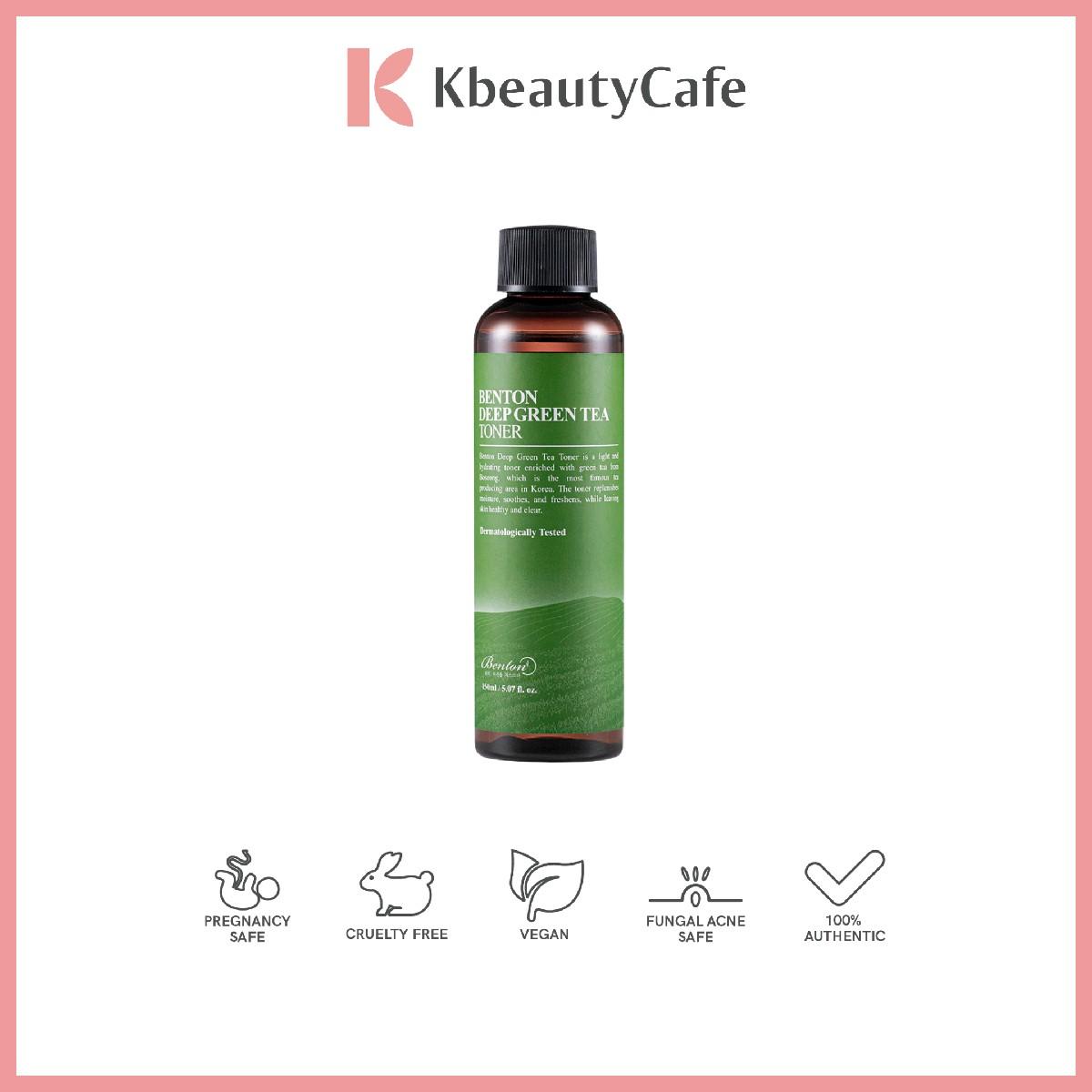 Benton Deep Green Tea Toner (150ml) - Toner for Oily and Acne-Prone Skin - Soothing, Controls Sebum Production