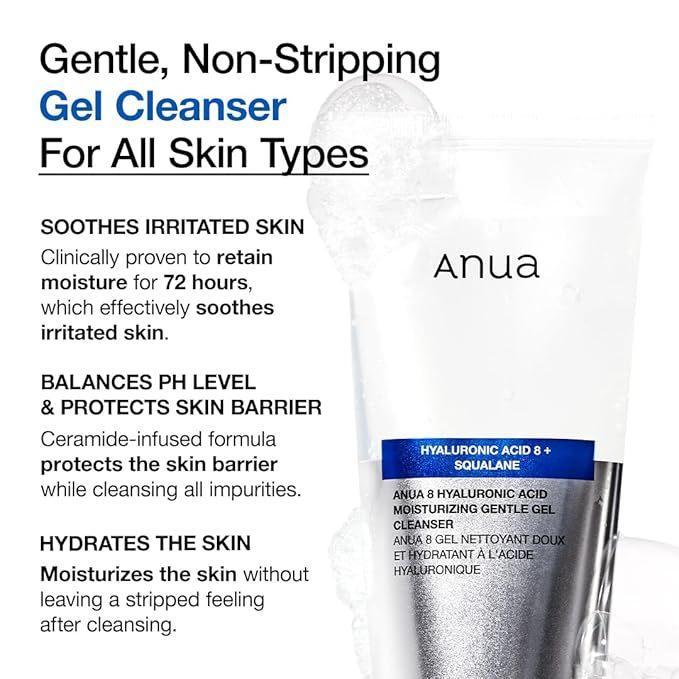 Anua 8 Hyaluronic Acid Moisturizing Gentle GEL Cleanser