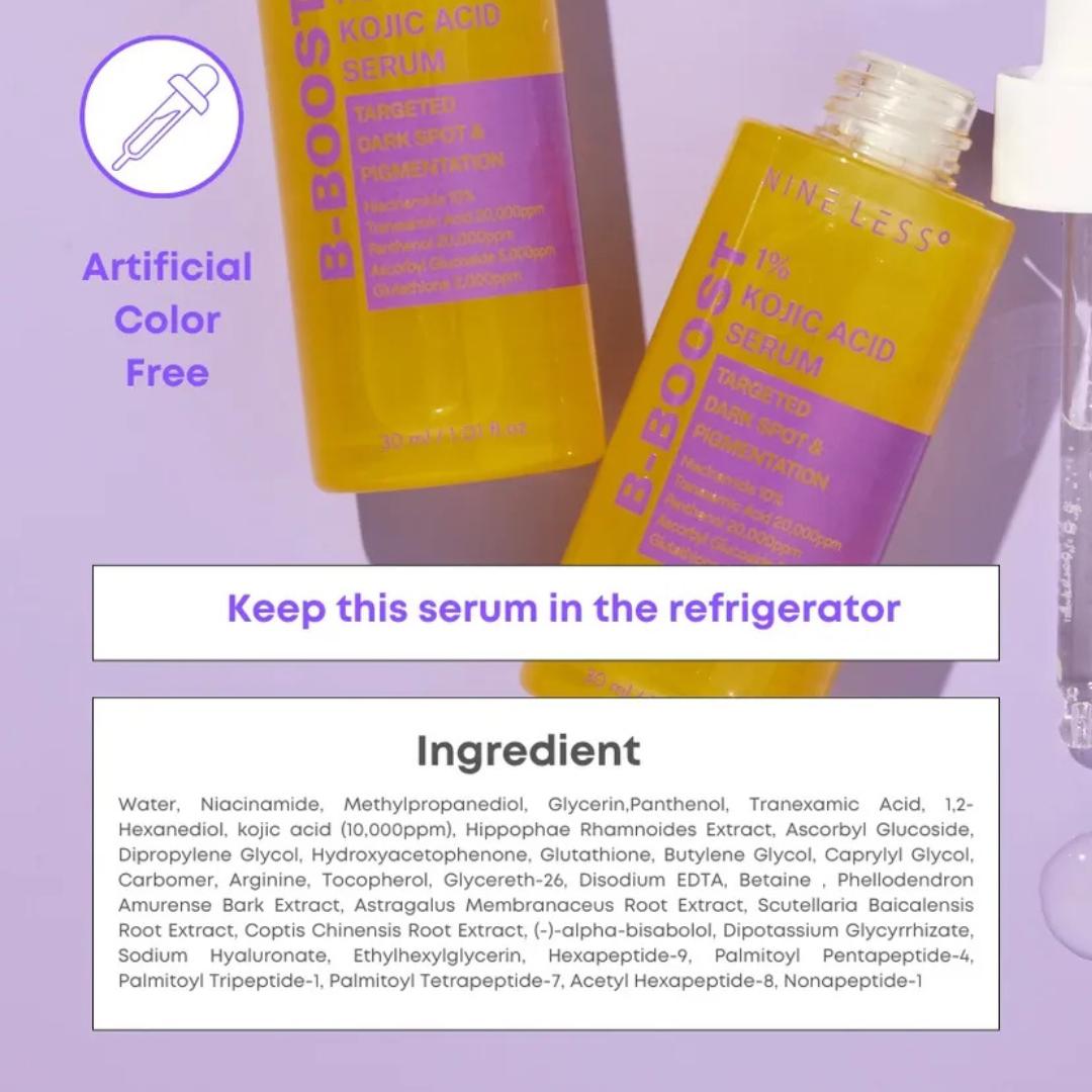 Nineless B-Boost 1% Kojic Acid Serum 30ml (Nine Less)