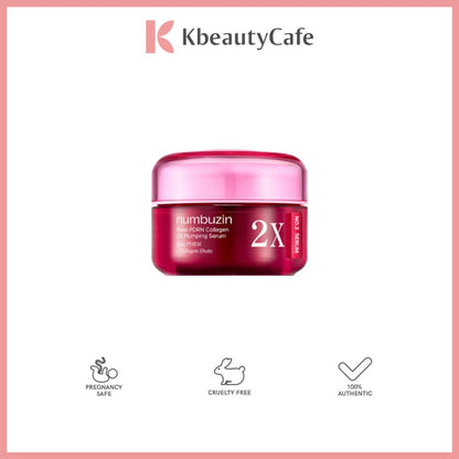 Numbuzin No.2 Rose PDRN Collagen 2X Plumping Serum 30ml (Jar)