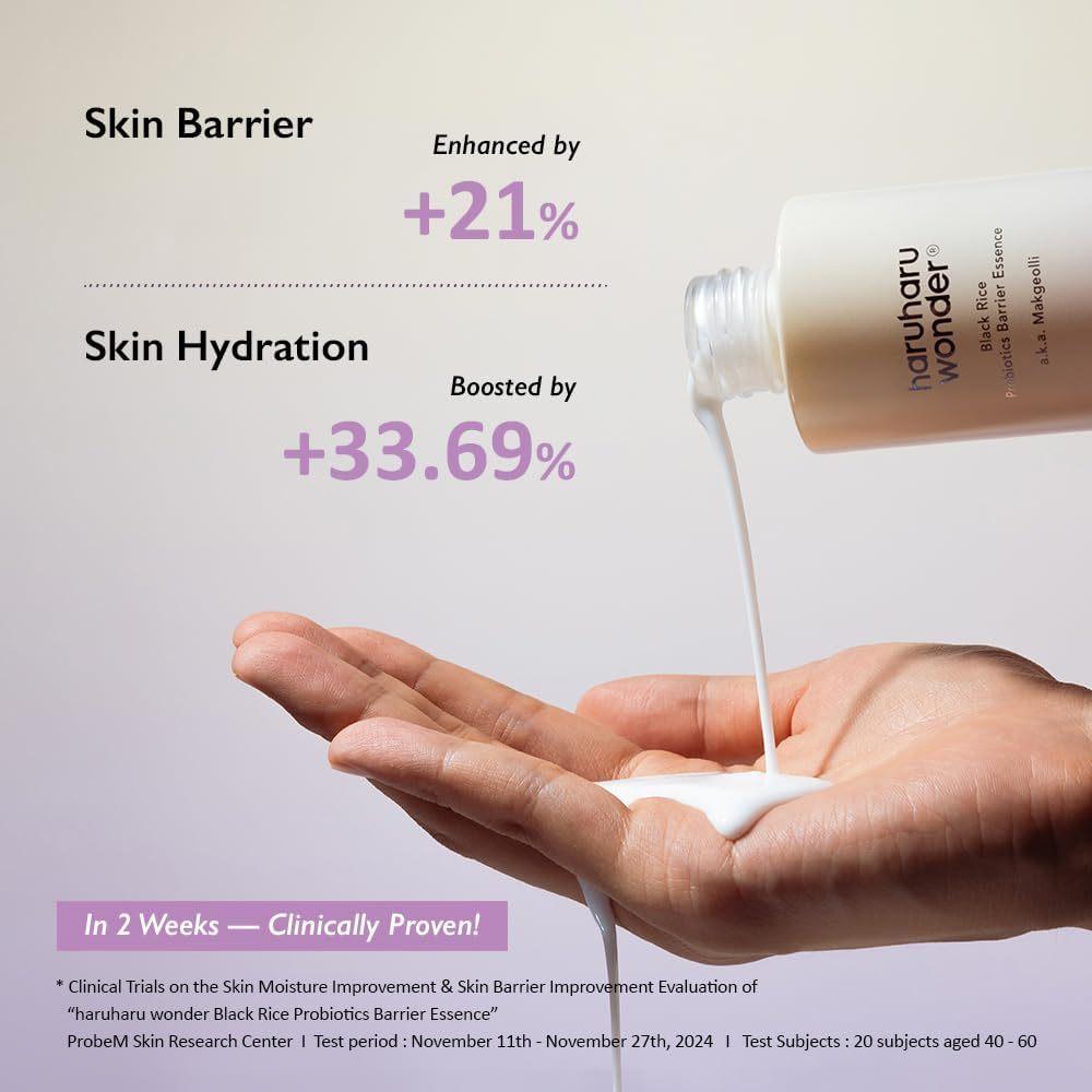 Haruharu Wonder Black Rice Probiotics Barrier Essence – Barrier Repair & Soothing Essence for Sensitive Skin