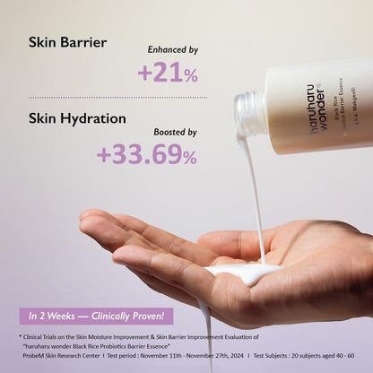 Haruharu Wonder Black Rice Probiotics Barrier Essence – Barrier Repair & Soothing Essence for Sensitive Skin