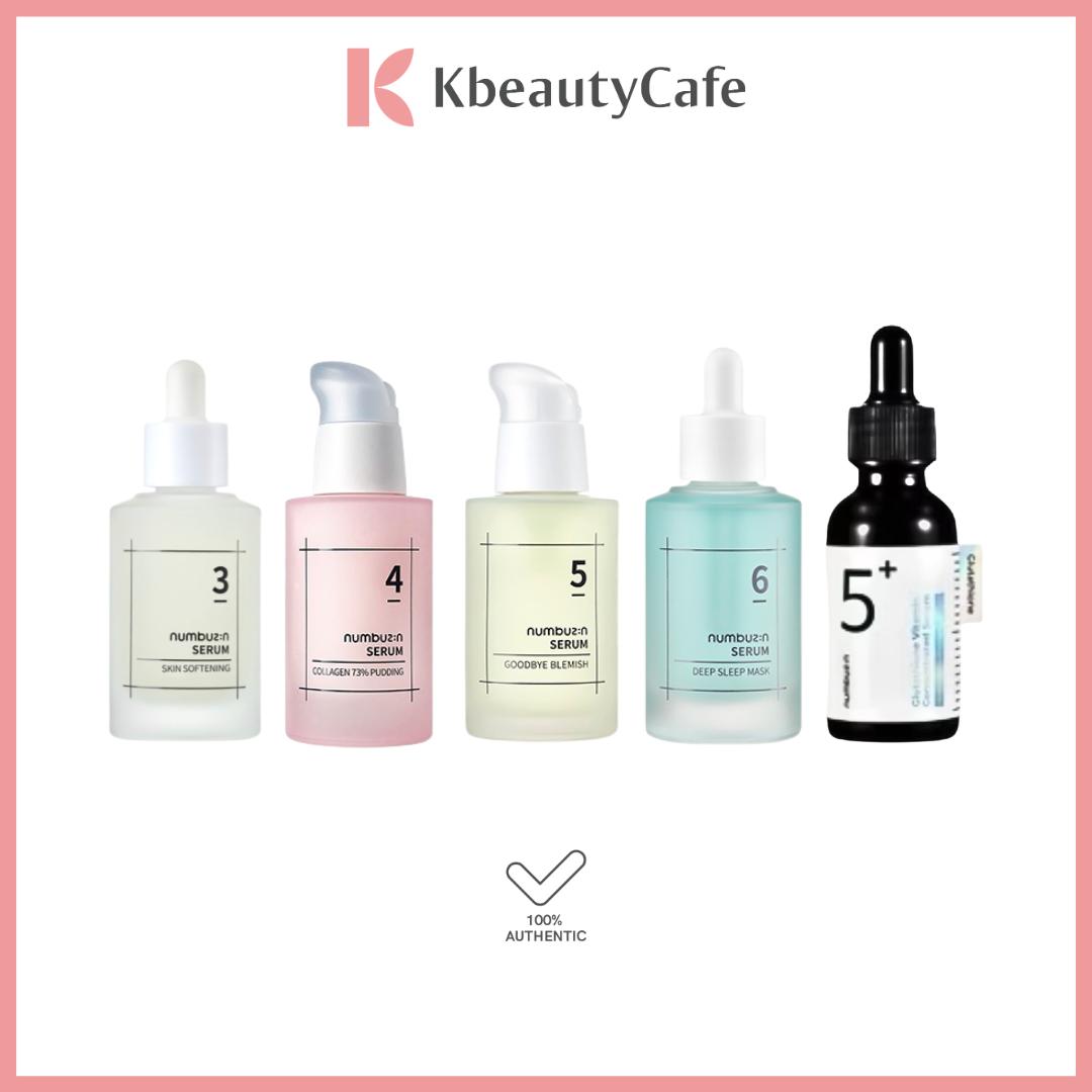 Numbuzin Serum (No. 3 Skin Softening, 4 Collagen 73%, 5 Blemish, 6 Deep Sleep, 5 Vitamin Concentrated) - Dark Spot, Anti-Aging, Hydrating