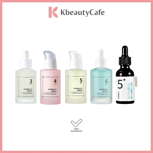 Numbuzin Serum (No. 3 Skin Softening, 4 Collagen 73%, 5 Blemish, 6 Deep Sleep, 5 Vitamin Concentrated) - Dark Spot, Anti-Aging, Hydrating