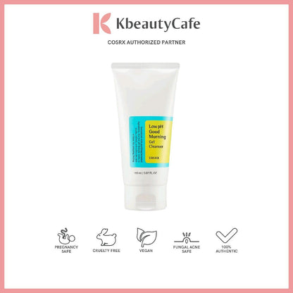 CosRX Low pH Good Morning Gel Cleanser (150ml) -  Gentle Cleanser for Sensitive Skin - For All Skin Types