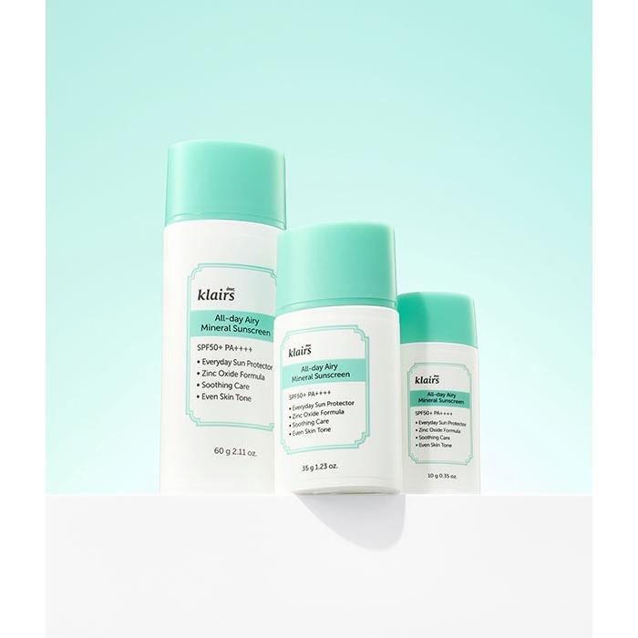Klairs All-day Airy Mineral Sunscreen 10g | 35 g | 60 g