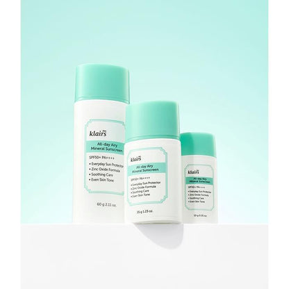 Klairs All-day Airy Mineral Sunscreen 10g | 35 g | 60 g
