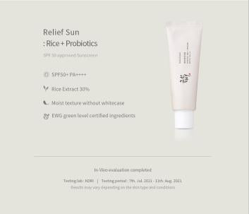 Beauty of Joseon Relief Sun: Rice + Probiotics SPF 50+ PA++++ (Sunscreen)