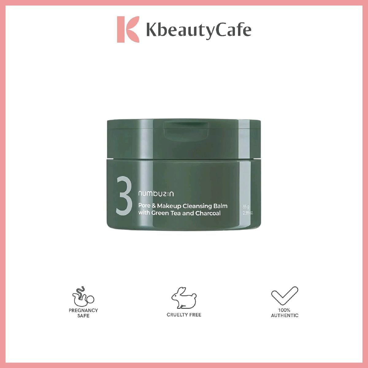 Numbuzin No.3 Pore & Makeup Cleansing Balm with Green Tea and Charcoal