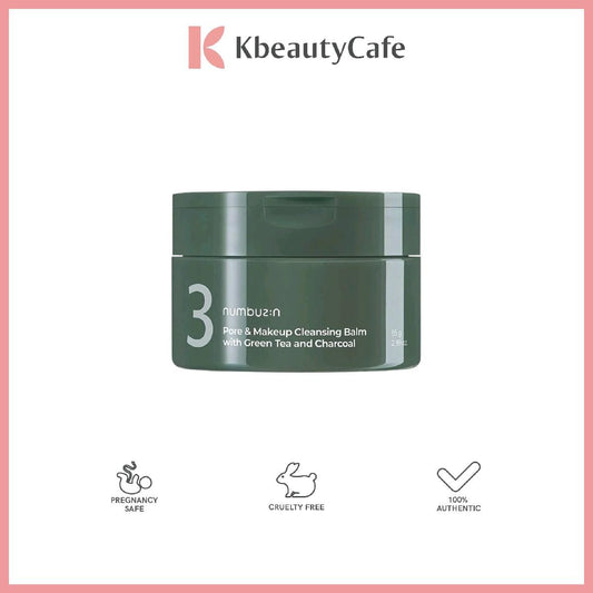 Numbuzin No.3 Pore & Makeup Cleansing Balm with Green Tea and Charcoal