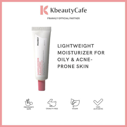 Frankly Madecassoside & Allantoin Cream - Lightweight Gel-Type Moisturizer for Oily Skin - Moisturizing and Soothing
