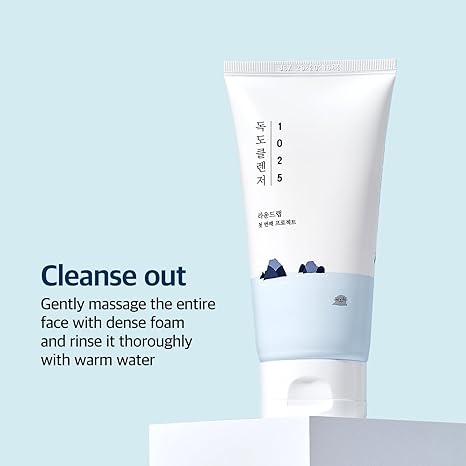 Round Lab Dokdo Cleanser 150 ml | 240 ml - Gentle Foam Cleanser for Sensitive Skin - Hydrating and Soothing