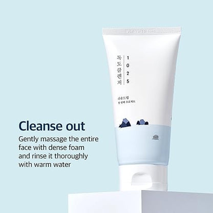 Round Lab Dokdo Cleanser 150 ml | 240 ml - Gentle Foam Cleanser for Sensitive Skin - Hydrating and Soothing