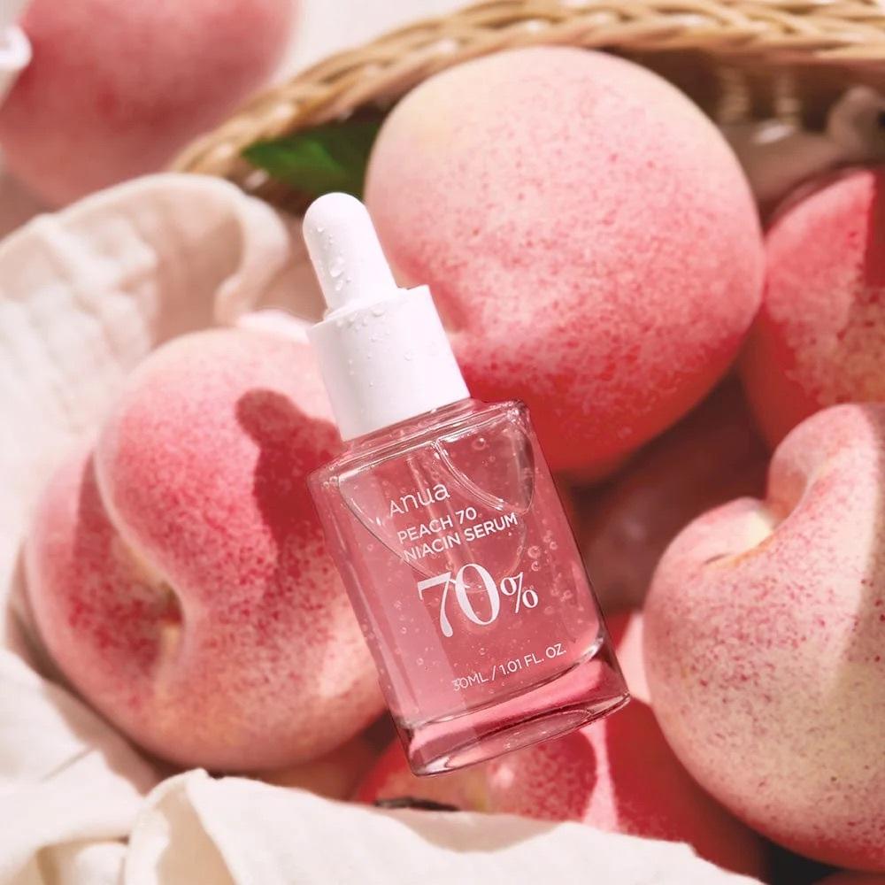 Anua Peach 70% Niacin Serum 30ml / Peach 77 Niacin Conditioning Milk / Essence Toner