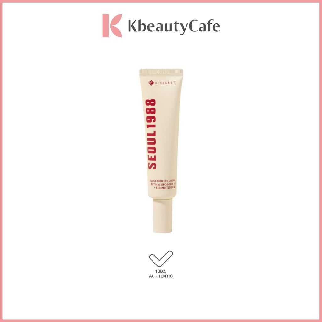 K-Secret Seoul 1988 Eye Cream : Retinal Liposome 4% + Fermented Bean - Anti-Aging & Fine Lines Korean Firming Eye Cream