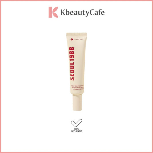 K-Secret Seoul 1988 Eye Cream : Retinal Liposome 4% + Fermented Bean - Anti-Aging & Fine Lines Korean Firming Eye Cream