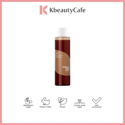 Isntree Green Tea Fresh Toner - Regulates Sebum Production, Soothes, and Heals Acne - Toner For Oily or Acne-Prone Skin