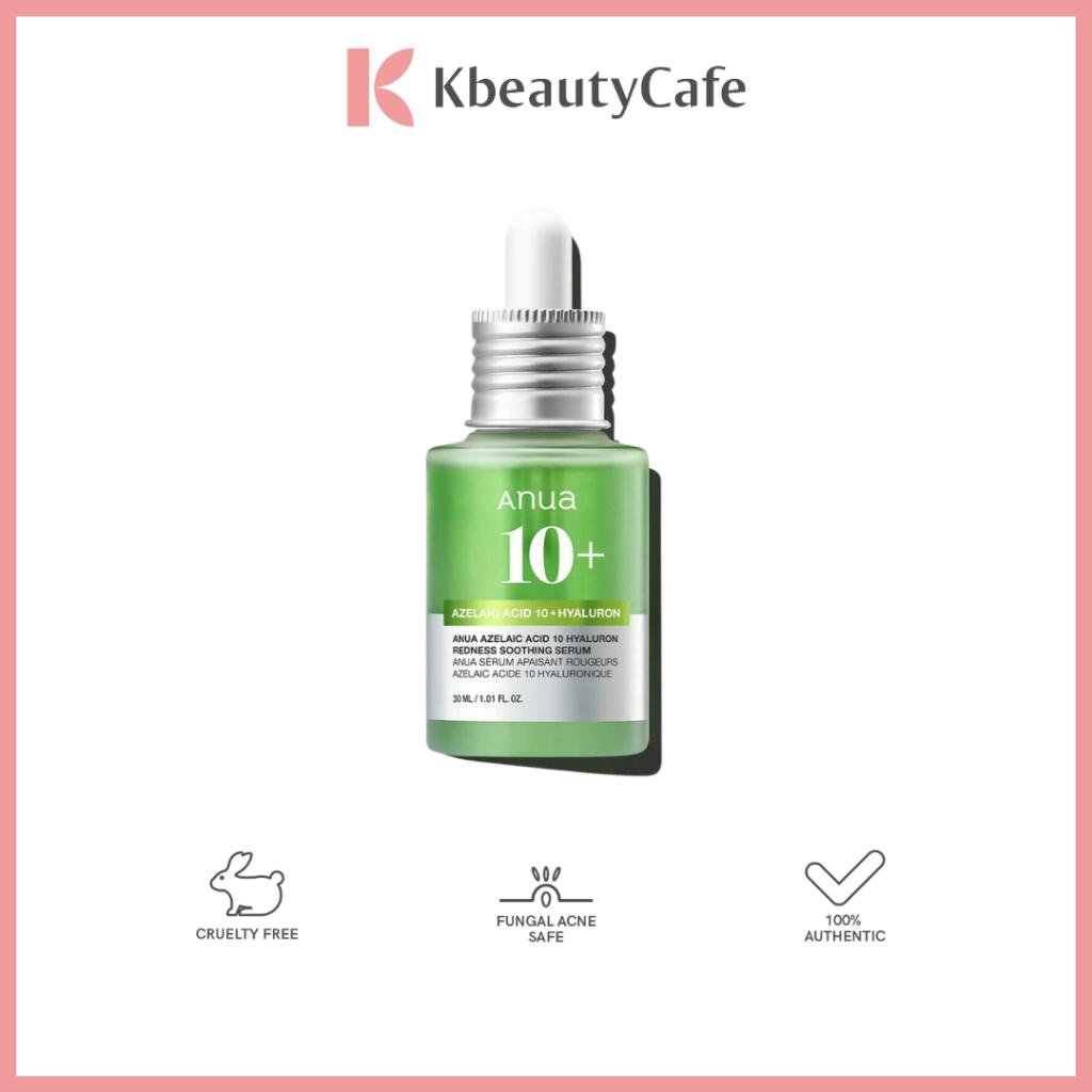 Anua Azelaic Acid 10 Hyaluron Redness Soothing Serum 30ml - Redness Relief & Pimple Care for Acne-Prone Skin
