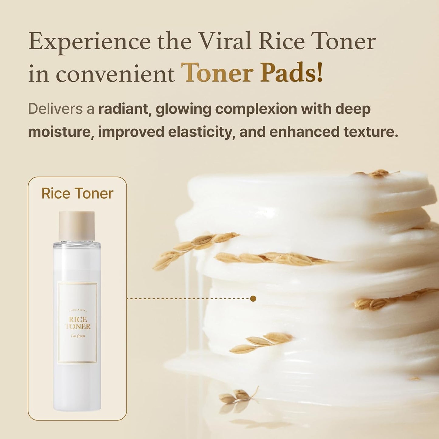 I'm from Rice Toner Pad (60 Pads) - For Skin Care