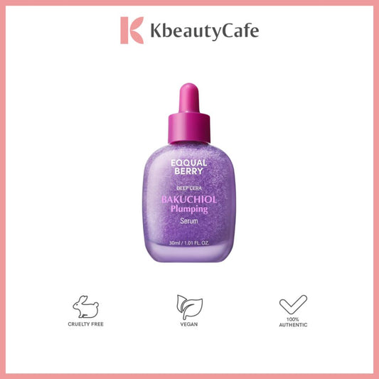 Eqqualberry Bakuchiol Plumping Serum 30ml – Fine Lines & Wrinkles, Gentle Retinol Alternative
