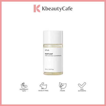 Anua Heartleaf Pore Control Cleansing Oil - Makeup Remover For Sensitive Skin - Removes Blackheads