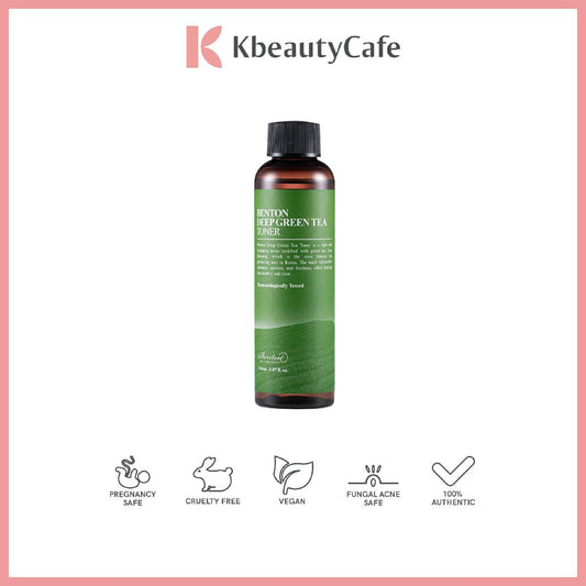 Benton Deep Green Tea Toner (150ml) - Toner for Oily and Acne-Prone Skin - Soothing, Controls Sebum Production