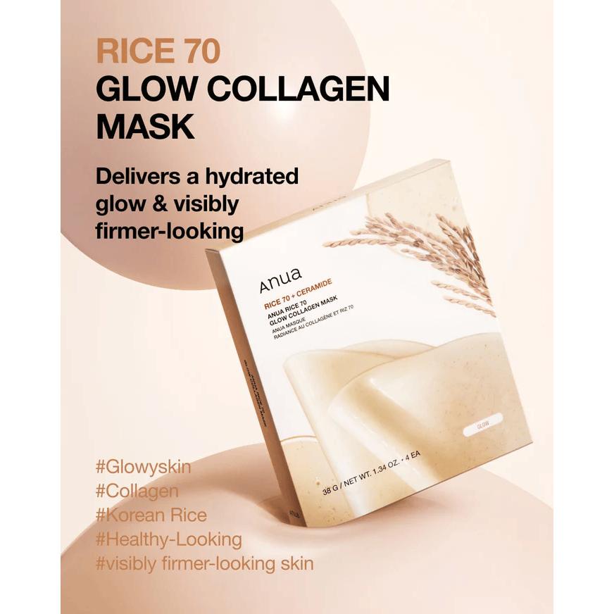 Anua Rice 70 Glow Collagen Mask