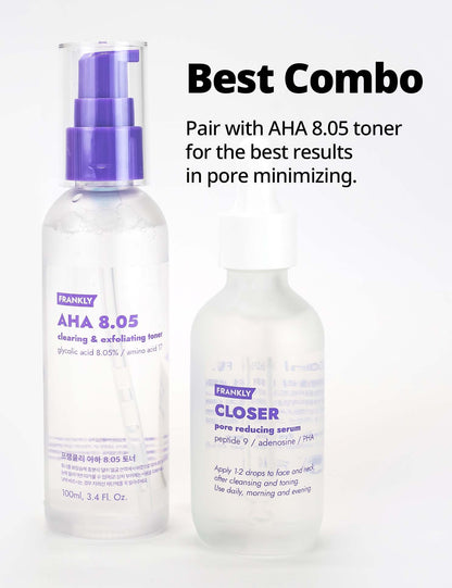 Frankly Closer Pore Reducing Serum - Pore Minimizer and Anti-aging - 9 Kinds of Peptides