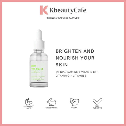 Frankly Vita Bomb Calming & Relief Serum - 5% Niacinamide Serum - Serum For Dark Spots, Hydration