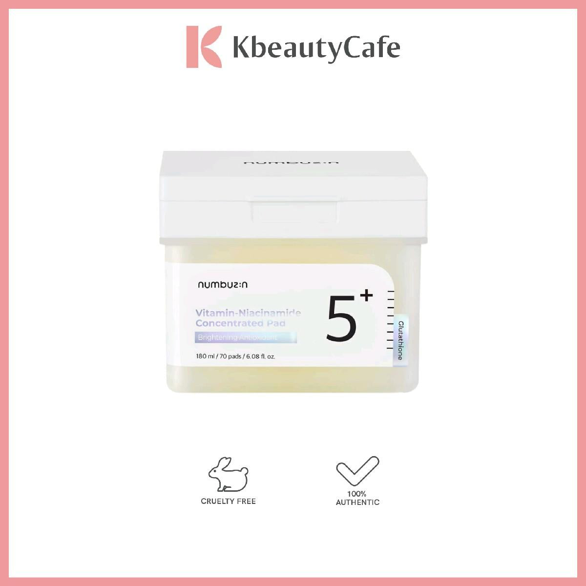 Numbuzin No.3 Radiance Glowing Jumbo Essence Pad | No.5 Vitamin-Niacinamide Concentrated Pad