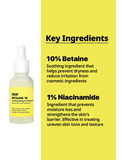 Frankly Betaine 10 Enriched Calming & Softening Serum