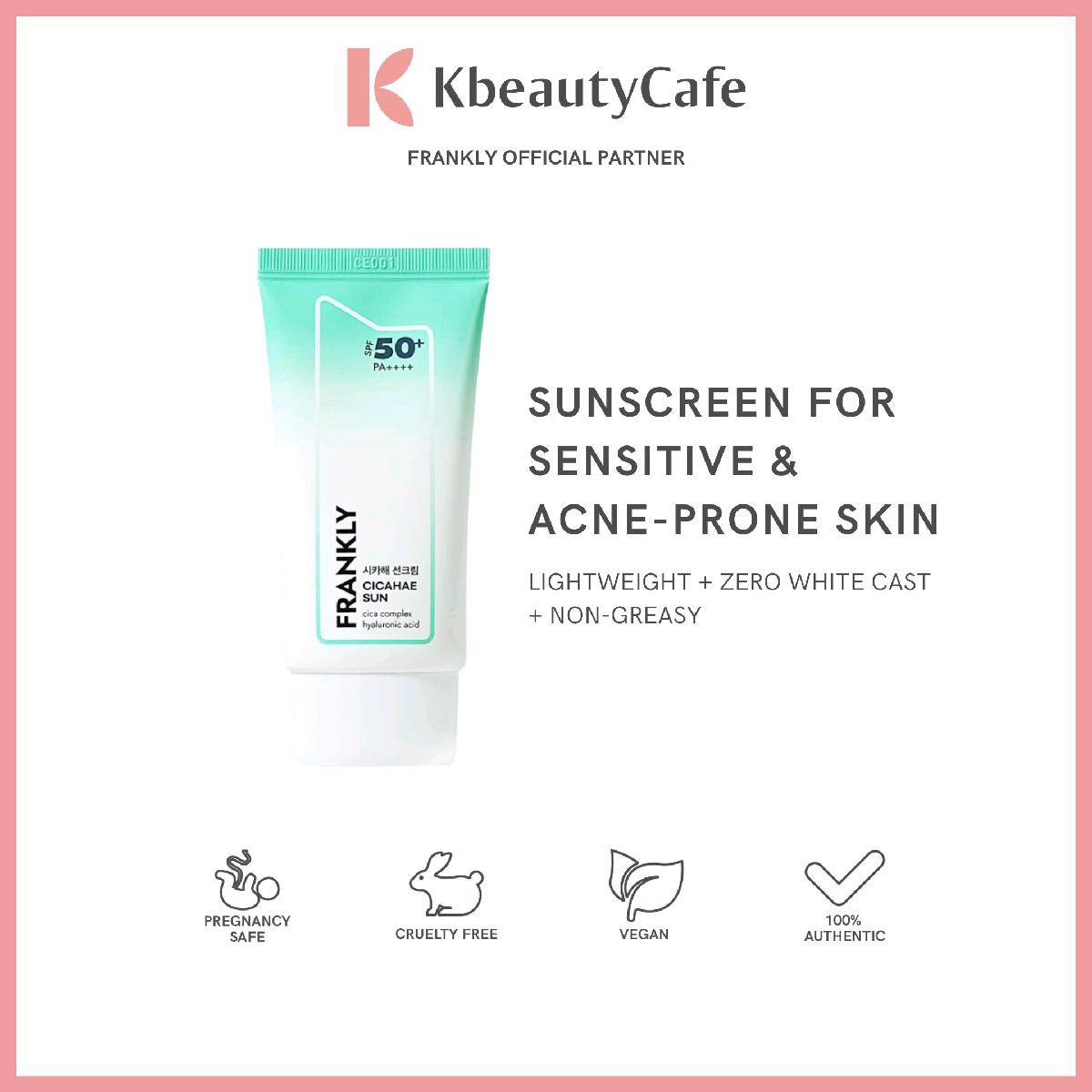 Frankly Cicahae Sun - Soothing Sunscreen For All Skin Types - Lightweight, Non-Greasy, Zero White Cast