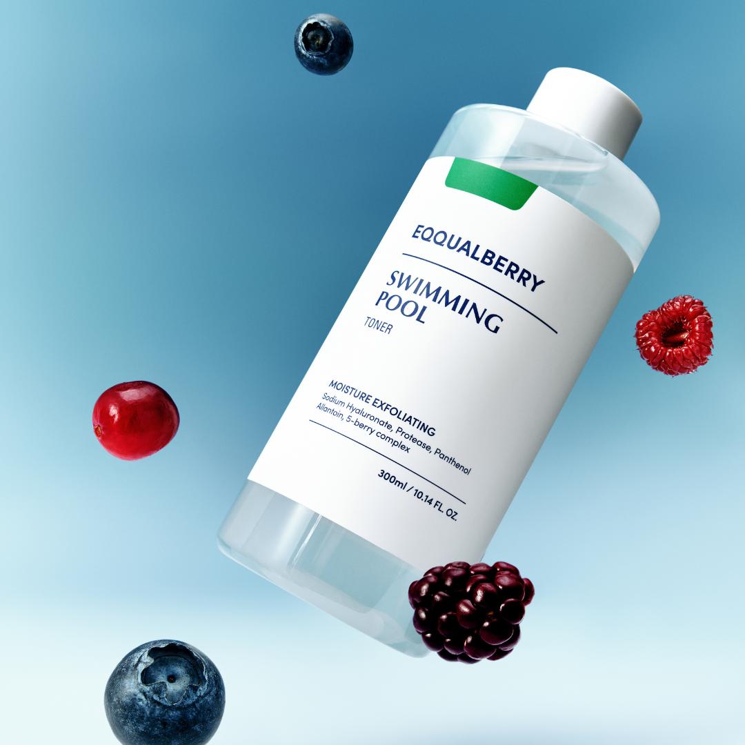 Eqqualberry Swimming Pool Toner – Gentle Exfoliating Toner for Sensitive & Acne-Prone Skin