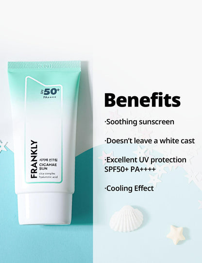 Frankly Cicahae Sun - Soothing Sunscreen For All Skin Types - Lightweight, Non-Greasy, Zero White Cast