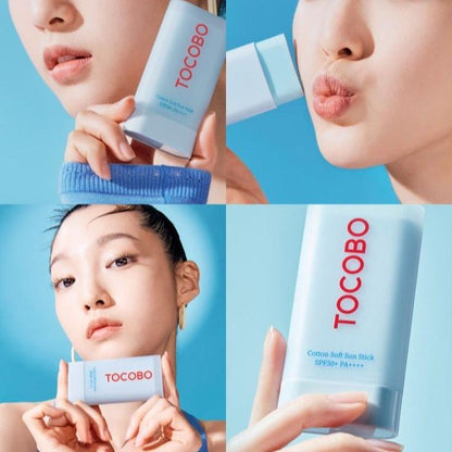 TOCOBO Cotton Soft Sun Stick - Lightweight, Matte Finish - With SPF 50+ PA++++ - Great for Oily Skin