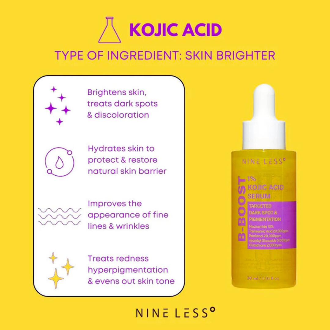Nineless B-Boost 1% Kojic Acid Serum 30ml (Nine Less)