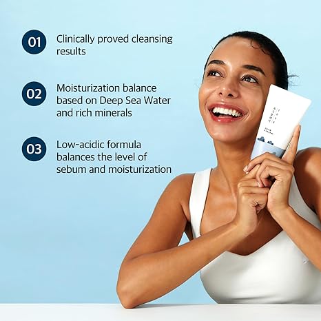 Round Lab Dokdo Cleanser 150 ml | 240 ml - Gentle Foam Cleanser for Sensitive Skin - Hydrating and Soothing