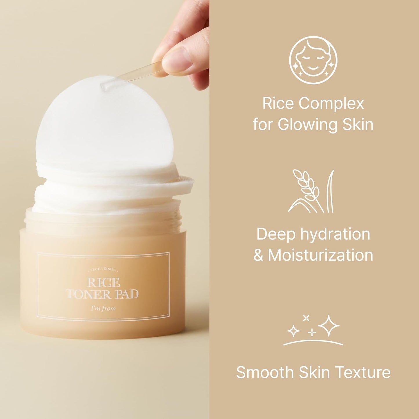 I'm from Rice Toner Pad (60 Pads) - For Skin Care