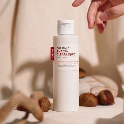 Isntree Chestnut BHA 2% Clear Liquid - Toner for Blackheads and Whiteheads - Contains 2% Salicylic Acid - Hydrating, Controls Oil Production