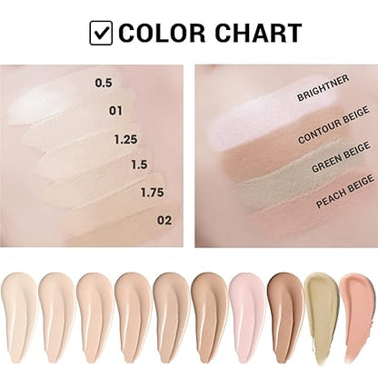 THE SAEM Cover Perfection Tip Concealer - Liquid Multi-Use Concealer, Full Coverage Makeup for Acne Dark Spots Dark Circles Hyperpigmentation and Blemishes