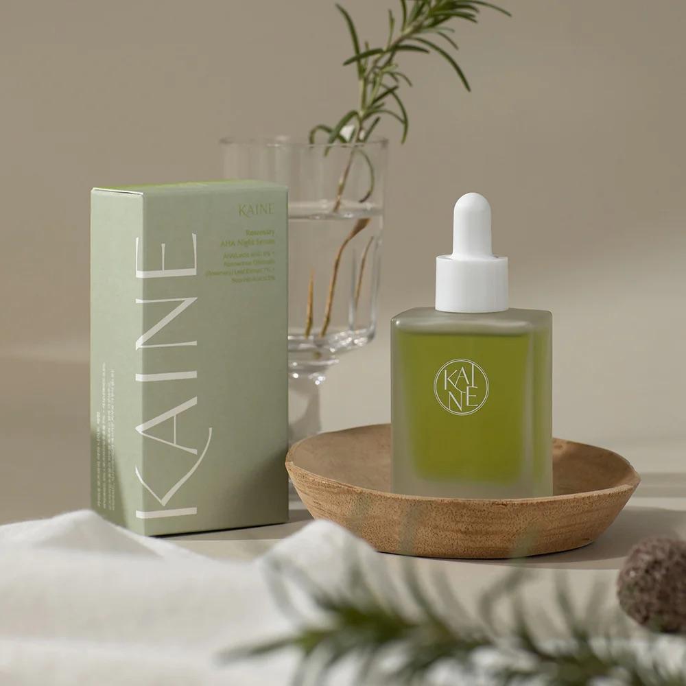 Kaine ROSEMARY Relief Gel Cleanser / Rosemary AHA Night Serum [Lactic Acid Serum - AHA Serum]