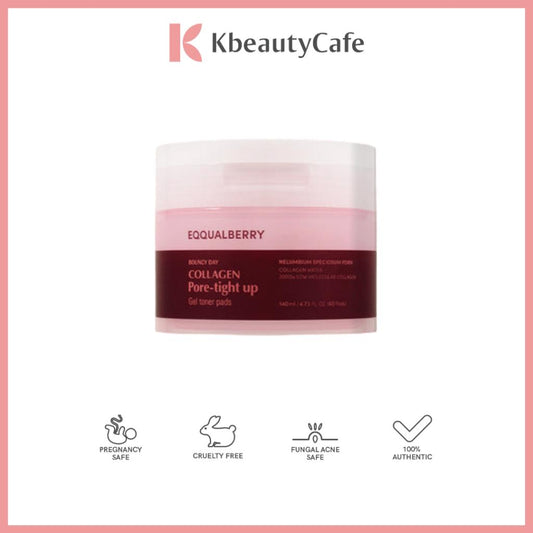 Eqqualberry Collagen Pore-Tight Up Gel Toner Pads (60 Pads)