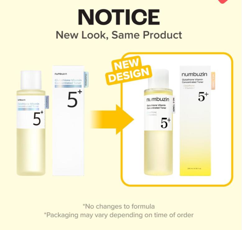 No.5+ Glutathione Vitamin Concentrated Toner