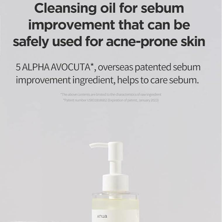 Anua Heartleaf Pore Control Cleansing Oil - Makeup Remover For Sensitive Skin - Removes Blackheads