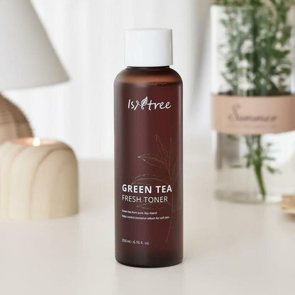 Isntree Green Tea Fresh Toner - Regulates Sebum Production, Soothes, and Heals Acne - Toner For Oily or Acne-Prone Skin