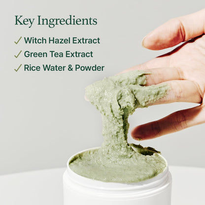 Arencia Fresh Green Cleanser - Deep Pore Rice Cleanser for Oily & Acne-Prone Skin
