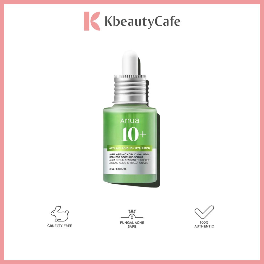 Anua Azelaic Acid 10 Hyaluron Redness Soothing Serum 30ml - Redness Relief & Pimple Care for Acne-Prone Skin
