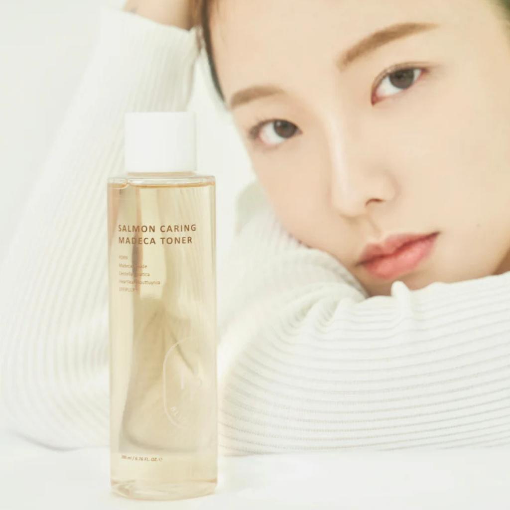 Heveblue Salmon Caring Centella Toner 200ml – PDRN Barrier Repair & Firming Care Toner