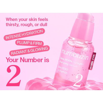 Numbuzin No.2 Rose PDRN Collagen Plumping Serum 30ml